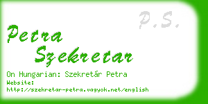 petra szekretar business card