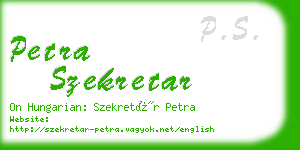 petra szekretar business card
